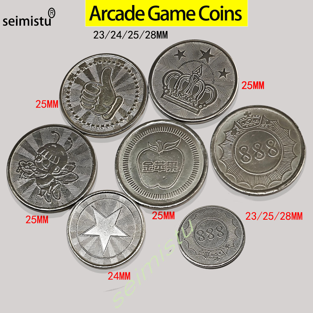 Arcade Toy Vending Machine - 100 sztuk, monety ze stali nierdzewnej